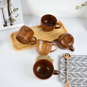 mango Wood Tea <b>Cup</b> Reusable Coffee Milk Juice Water <b>Cup</b> for Kitchen Outdoor Camping Drinking <b>Cups</b> At Reasonable Price - Product Image 6