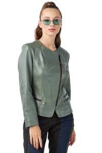 Vestes en cuir écologiques pour femmes, style streetwear, couleur personnalisée, design uni - Product Image 3