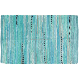 Tapis ethniques indiens Tapis d'intérieur recyclé Dhurrie Tapis en coton tissé Tapis de maison Décoration intérieure avec différents styles d'Inde - Product Image 2