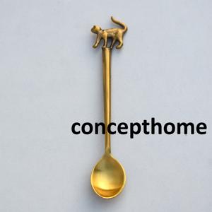 Cuillère à thé en acier inoxydable, forme coquille, faite à la main, gaufrée, manche long, poli miroir, écologique, plaqué argent, design moderne - Product Image 3