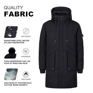 <b>Men's</b> Winter Coats Water-Repellent Windproof Thicken Parkas <b>Long</b> Hooded Padded Puffer <b>Jacket</b> Warm Insulated Cold Weather - Product Image 2