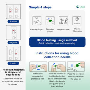 Kit de détection rapide de l'antigène du paludisme à double antigène Plasmodium haute sensibilité pour le diagnostic rapide du paludisme falciparum et vivax - Product Image 2