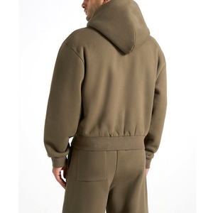 Nouveaux survêtements streetwear pour hommes en molleton 100% coton, coupe ample, personnalisables, avec fermeture éclair et manches longues, pour l'hiver - Product Image 4