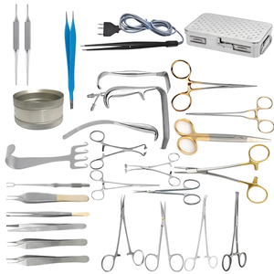 Ensemble d'instruments ORL Tebbetts, 10 pièces, acier inoxydable, réutilisables, stérilisables, certifiés CE, certifiés ISO, durée de conservation de 3 ans, 250 ml - Product Image 1
