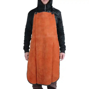 High Quality Cowhide Split Leather Welding Cleaning Tools Accessories Custom Logo <b>Apron</b> for Firefighting Household Welder Use - Product Image 6