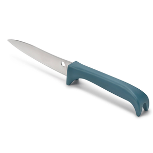 Couteaux de cuisine professionnels à lame dentelée avec manche ergonomique bleu en acier inoxydable pour couper le pain, les fruits et les tomates - Product Image 4