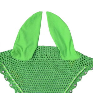 Bonnet d'oreille pour cheval au crochet personnalisable de qualité supérieure, fabricant pakistanais, léger, respirant, lavable, voile anti-mouches élégant pour l'équitation - Product Image 4