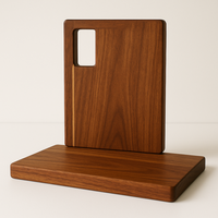 Planche à découper en bois d'acacia avec plateau, ensemble de planches à découper et de service en bois massif pour la cuisine, fabricant OEM