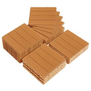 27 Pack Plastic Interlocking Deck Tiles 11.4"x11.4" Waterproof Flooring for Indoor Outdoor Patio 27 Pack 11.4"x11.4" Decking - Product Image 1