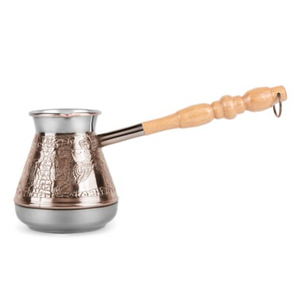 Handmade Hammered Copper Turkish <b>Coffee</b> Pot 350ml Authentic Arabic Greek <b>Coffee</b> Maker With Heat-Resistant Wooden Handle - Product Image 3