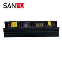 150W Intérieur Mince Noir SMPS Alimentation Constante LED Bande Pilote 5v 12v 24v AC DC CCTV Commutation Lumière 100-240 VAC 20A 16A