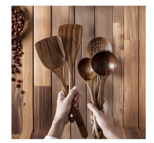 Article très vendu, écologique, compatible lave-vaisselle, ustensiles à salade, cuisine à domicile, fabriqué en Inde - Product Image 6