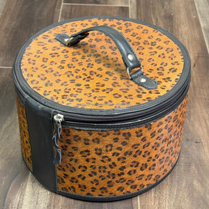 2025 gros nouveauté cuir de vachette imprimé léopard rond étui à bijoux voyage Portable organisateur bijoux mallette de rangement - Product Image 5