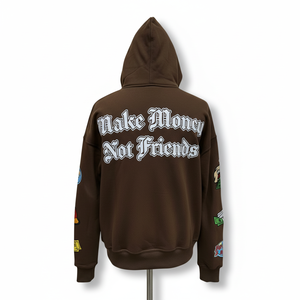 Sudadera con capucha y cremallera, la más vendida y demandada, con logotipo bordado personalizado, para invierno, unisex, para hombre, 100% algodón polar. - Product Image 2
