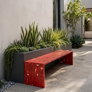 4GoodThings Recycled <b>Plastic</b> Modern Craftsman Water Resistant Durable 2-Seater Outdoor School Patio <b>Bench</b> Eco-Friendly - Product Image 3