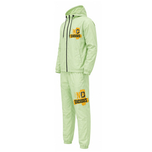 Men Windbreaker Tracksuit Set Polyester Jacket <b>Trousers</b> Breathable Sportswear Fitness Running <b>Training</b> Wholesale Supplier Custom - Product Image 2