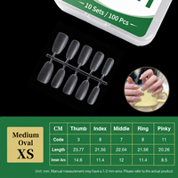 Faux ongles en PMMA souple de haute qualité, 300 pièces, couverture complète, style Ins, transparents, naturels, artificiels