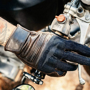 Guantes de Motocicleta Genuinos de Piel de Vaca, Guantes de Carreras de Motocicleta de la Mejor Calidad - Product Image 2