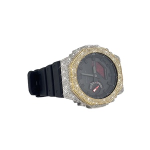 Montres de luxe tendance avec diamants, bracelet en caoutchouc noir, pièces intemporelles, boîtier rond artistique, montre unisexe - Product Image 3