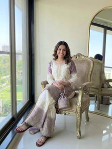 Blue White Embroidered <b>Indian</b> Pakistani <b>Top</b> Long Sleeve Salwar Kameez Blouse for Festival Wedding Wear - Product Image 6