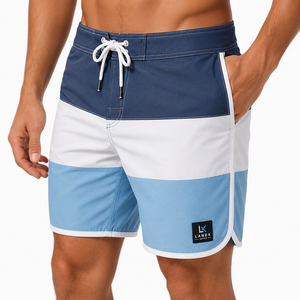 Custom <b>Men</b> Color Block Board Shorts Quick Dry Beach Swim <b>Trunks</b> Lightweight Surfing Shorts Water Sports Wear OEM ODM Manufacture - Product Image 3