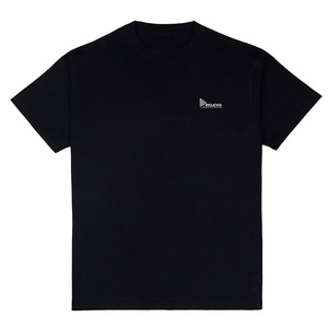 T-shirt en coton noir pour homme, coupe classique, avec logo sur la poitrine gauche, col rond décontracté, manches courtes, tissu jersey, imprimé - Product Image 1