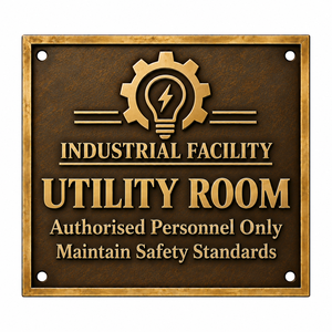 Plaque gravée en laiton massif faite à la main, enseigne métallique personnalisée, plaque signalétique d'entreprise, logo personnalisé - Product Image 3