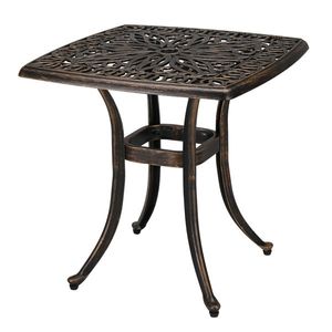 Tavolo da Giardino Quadrato in Alluminio Pressofuso Bronzato da 21,3 Pollici - Product Image 5