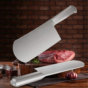 Cuchillo de Carnicero PK-SS-SS M de Acero Inoxidable Plateado, Cuchillo de Cocina de Hoja Ancha y Resistente con Mango Metálico - Product Image 1