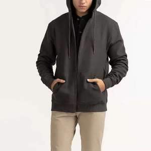 Sweat-shirts à capuche zippés en polaire pour homme, 100 % coton, séchage rapide, poids moyen, respirants, coupe-vent, écologiques, personnalisables - Product Image 1