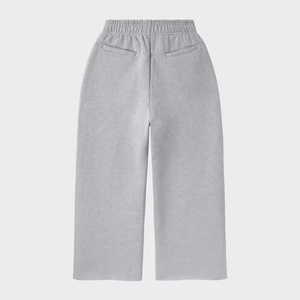 Custom Streetwear Boxy Fit Tracksuit Two Way <b>Zip</b> <b>Hooded</b> Jacket Loose Fit Straight Leg Sweatpants Grey Heavy Fleece OEM - Product Image 6