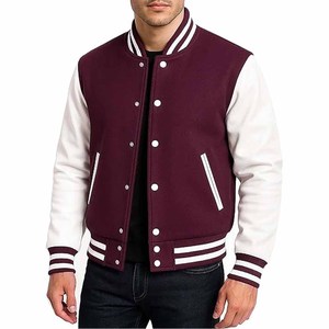 ผู้ผลิต OEM เสื้อแจ็คเก็ตเบสบอลแบบ Letterman Varsity คุณภาพสูงสำหรับผู้ชาย ปักลายตามสั่ง เสื้อกันลม - Product Image 1