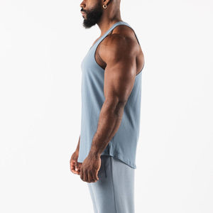 Débardeurs de sport en coton pour hommes, anti-transpiration, à manches tombantes, pour la course et l'entraînement - Product Image 3