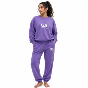 Conjunto Deportivo Informal para Mujer, Sudadera Oversize con Estampado y Pantalones Jogger, Logotipo Personalizado, Ecológico, Ropa Deportiva, Ropa de Estar por Casa - Product Image 1