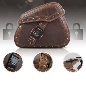 Sacoche de selle de moto en cuir de vachette de qualité supérieure, dernier design, couleur marron, sacoche de selle de moto en cuir de haute qualité - Product Image 3