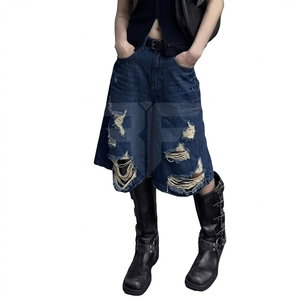 Shorts en jean tissé vintage pour homme de haute qualité, en coton doux, décontractés, style streetwear, été, séchage rapide - Product Image 1