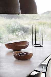 Assiette de service ronde en bois de manguier naturel, polie, faite à la main, classique, décorative pour mariage, multi-usages - Product Image 4