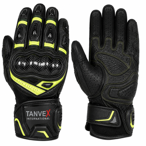 Guantes de Motociclismo de Cuero, Transpirables, Antideslizantes, Impermeables, Compatibles con Pantallas Táctiles, Unisex - Product Image 2
