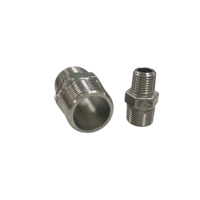 Raccord hexagonal en acier inoxydable argenté de haute qualité HN, marque Chico, pour moulage industriel, 1/8"-4", surface lisse, logo personnalisé