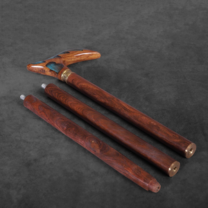 Handcrafted <b>Wooden</b> Walking Cane with Decorative T <b>Handle</b> Brass Detail Vintage Classic Walking Stick Handmade Cane - Product Image 3