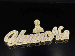 Colgante de Diamante Urban Eclipse Personalizado en Acero Inoxidable Plateado con Imitación de Rodio, Estilo Hiphop, Amuleto Temático, Regalo Unisex - Product Image 2