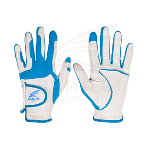 Low MOQ Genuine Leather Outdoor Sports Golf <b>Gloves</b> High Quality Solid Color Men Adjustable Wrist Strap Custom Logo - Product Image 4