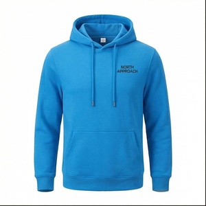 Sweat-shirt à capuche bleu pour homme North Approach, coupe classique, en molleton de coton, décontracté, avec poche avant, pour l'automne - Product Image 1