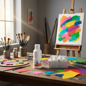 Pinturas Acrílicas Blancas de Alta Calidad Blanco ACRILICA para Proyectos, Colores Vibrantes para tu Creatividad - Product Image 3