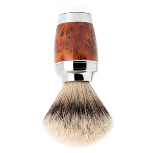 Tegra Surgical High Quality Wooden Bristle Synthetic Hair Men's Shaving Brush with Custom Logo and OEM Option for Salon Use - Product Image 3