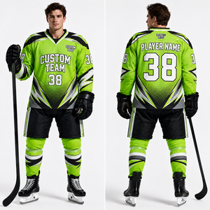 Conjunto de Uniforme de Hockey sobre Hielo, Jersey, Pantalones y Calcetines, Estilo Retro, Venta al Por Mayor, Proveedor, Fabricante, Exportador, Etiqueta Privada, OEM - Product Image 3