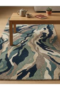 Tapis d'intérieur moderne en laine tuftée à la main avec base antidérapante pour hôtels, bureaux et résidences - Product Image 4