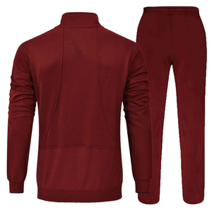 Ensemble de survêtement décontracté pour homme, respirant, en polaire, deux pièces, pour l'hiver, en grande taille, à prix réduit - Product Image 2