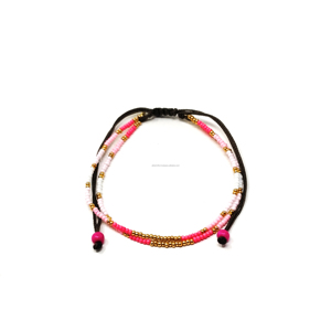 Pulseras de joyería de cuentas de semillas coloridas hechas a mano personalizadas directas de fábrica pulseras de amistad pulseras de dijes de La India - Product Image 3