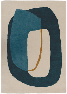 Tapis en laine abstrait fait main sur mesure |   Tapis design moderne pour la maison et le commerce |   Écologique, résistant aux taches, antidérapant, moyen - Product Image 5